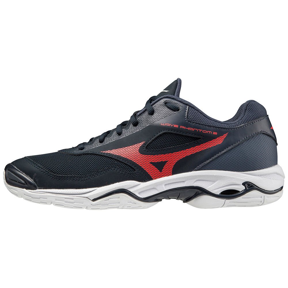 Tenis Handebol Mizuno Wave Phantom 2 - Mulher - Azul Marinho/Vermelhas/Pretas - FCZSJ5148